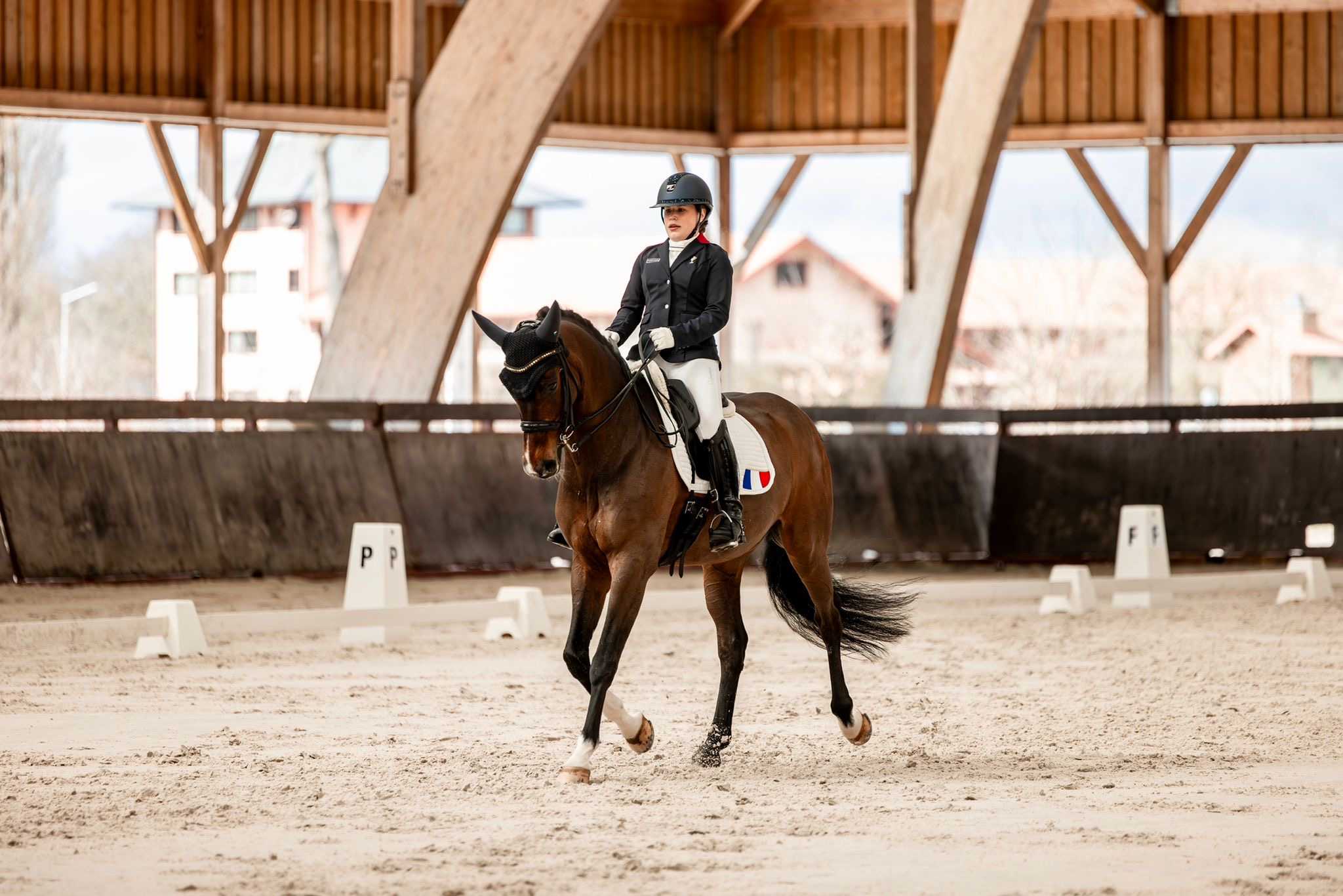 Lisa Cez et son cheval Stallone en démonstration